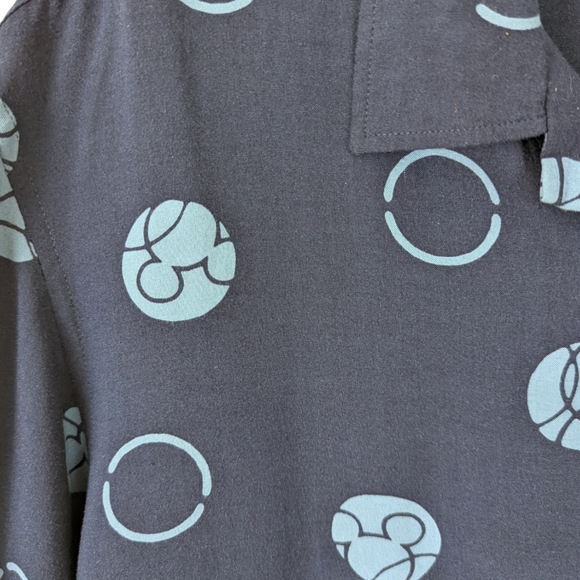 Disney Mickey Mouse Button Up Shirt Men's Medium Casual Short Sleeve Uniqlo - Picture 5 of 12